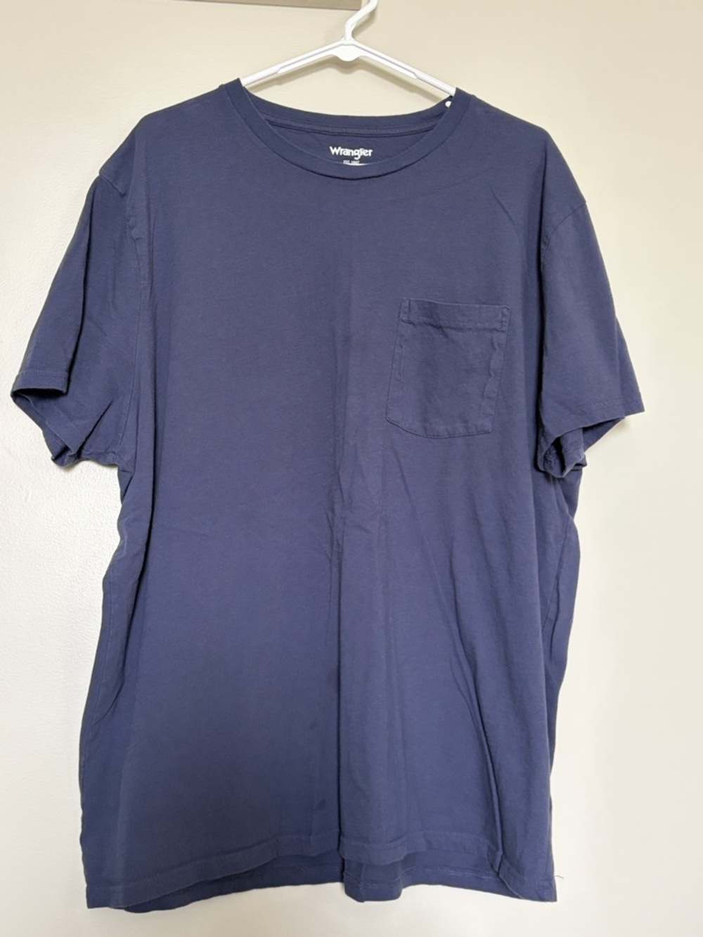 Wrangler Men's Navy Short Sleeve Pocket Tee